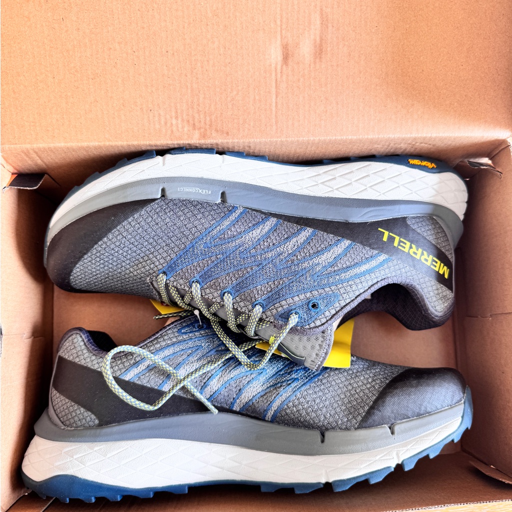 Merrell Gray And Blue Rubato Mens 10.5 Trail/Running Shies